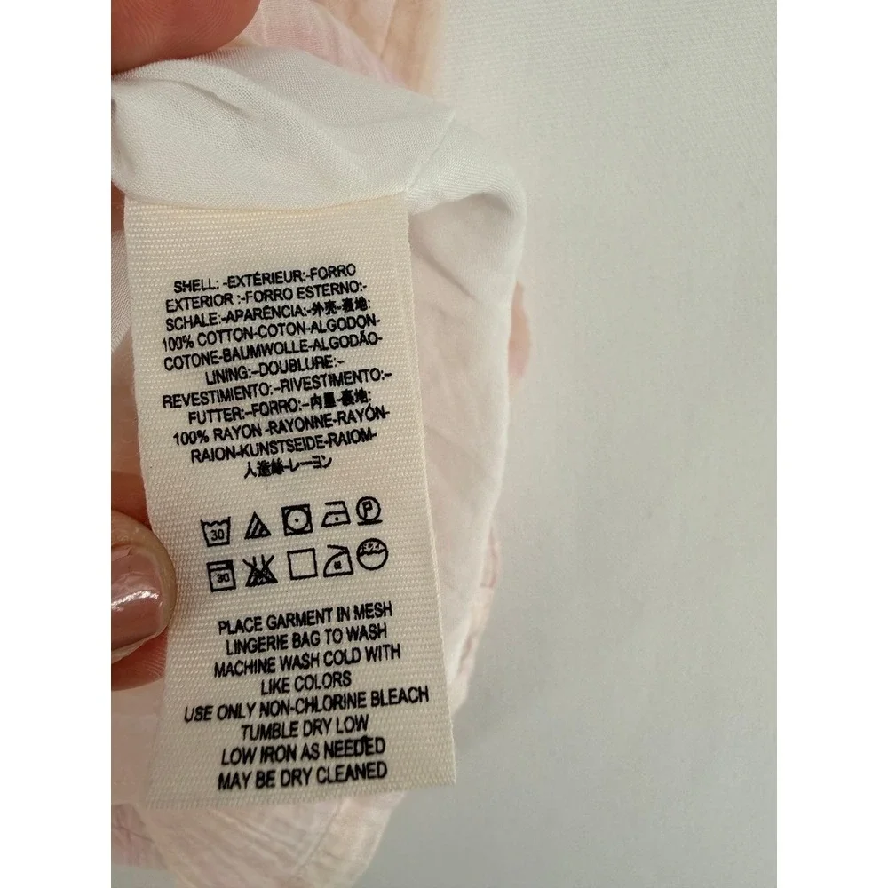 Free People Run With Me Plaid Mini Dress Ivory S NWT Boho - Picture 8 of 16